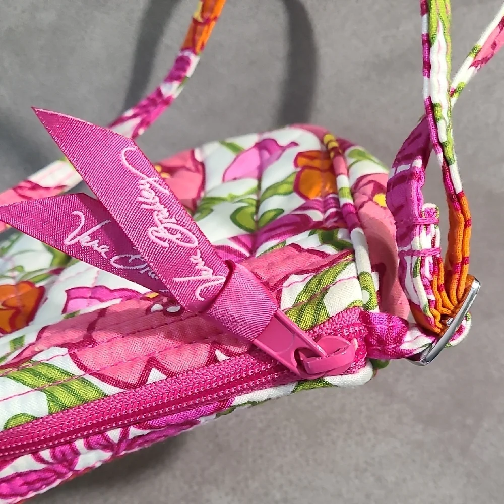 Vera Bradley Pink and Orange Floral Crossbody Bag - Picture 2 of 15